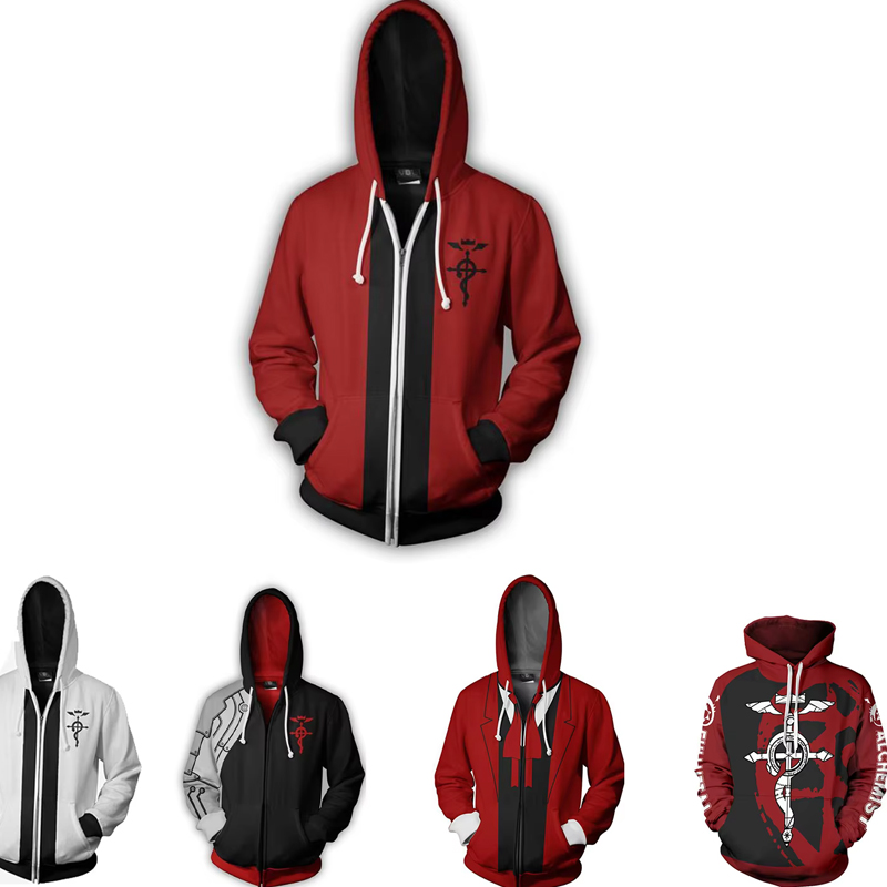Fullmetal Alchemist Coat - Anime aledward Edward Hoodie Elric ceket
