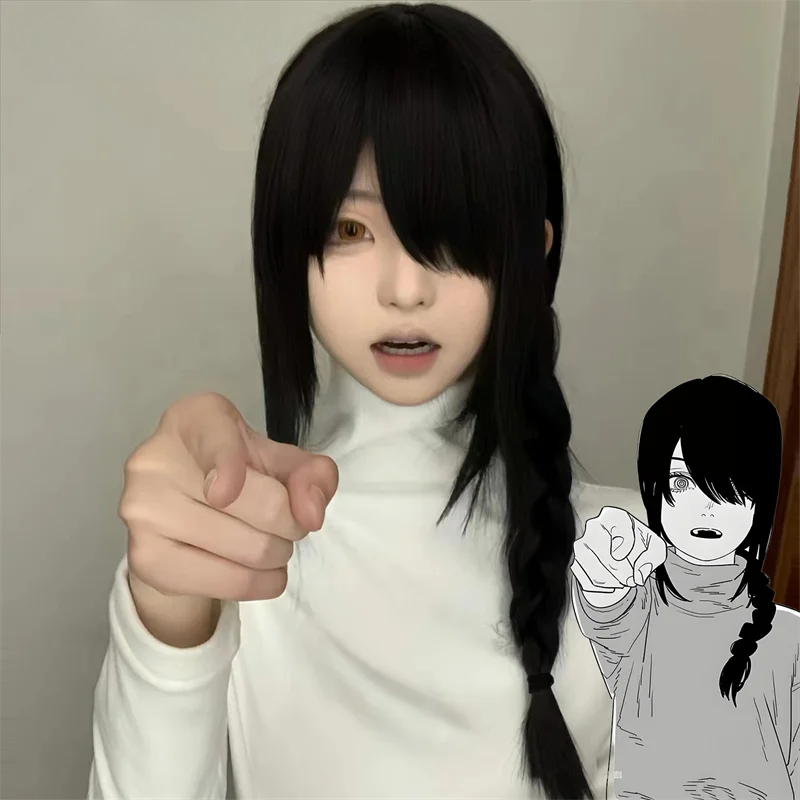 Anime Cosplay Long Black Hair - Anime Chainsaw Man Nayuta Yetişkin Cosplay