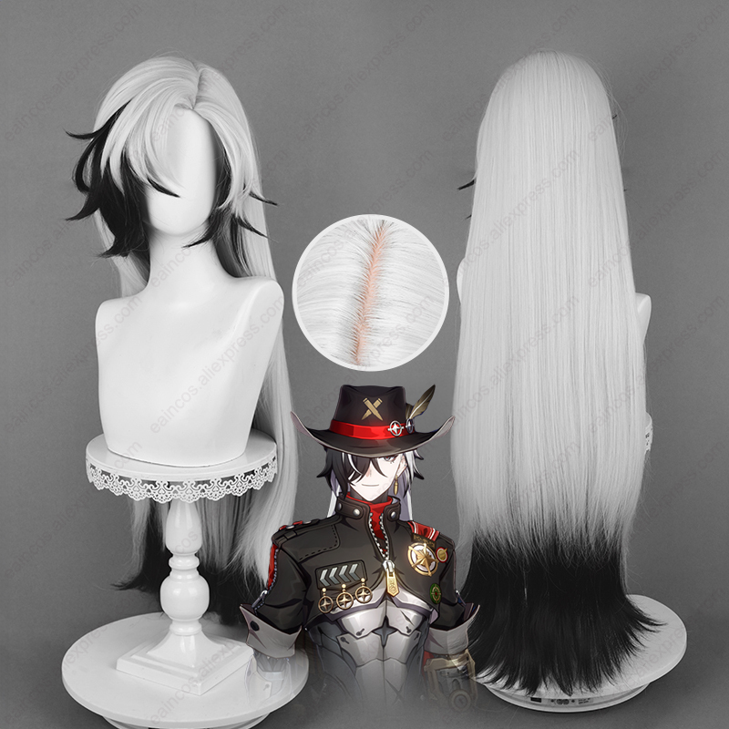 Anime Cosplay Long Black Hair - HSR Boothill Cosplay peruk 92cm uzun