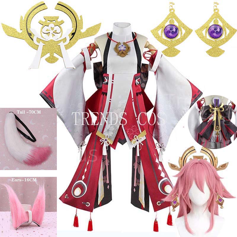 Violet Evergarden Dress - Yae Miko Tam Set Guuji Yae