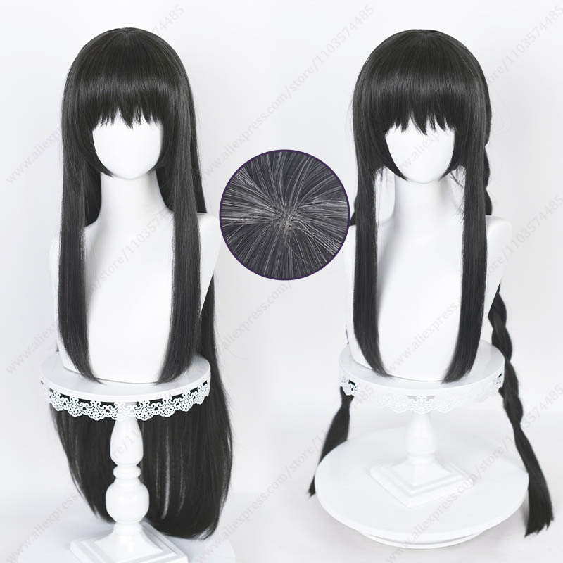 Anime Cosplay Long Black Hair - Akemi Homura 90cm uzun düz siyah