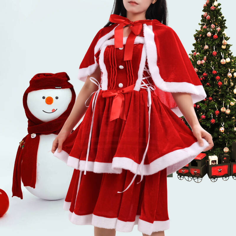 Anime Cosplay Little Girl - 2025 Noel Eteği COSPLAY Elbisesi Noel