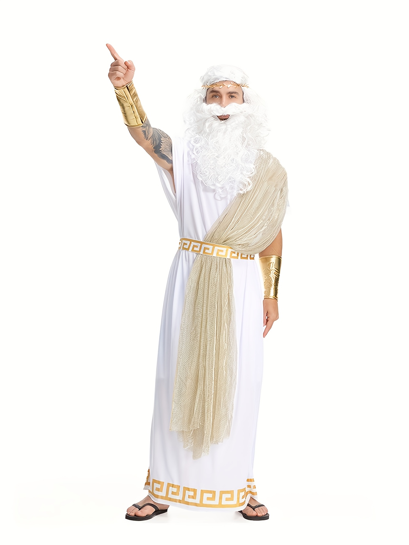 Anime Cosplay And Costumes - Erkekler Zeus Yunan Tanrı Kostümü Antik