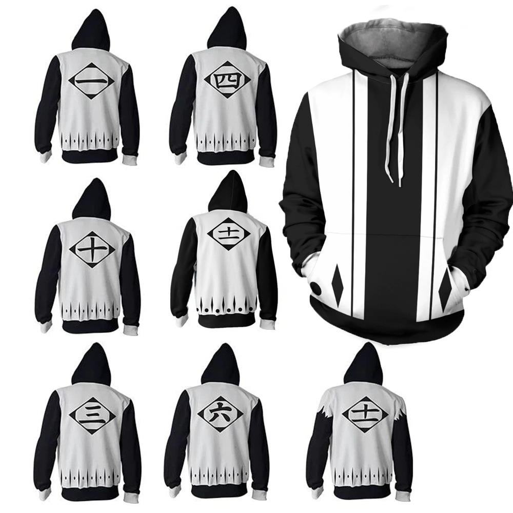 Fullmetal Alchemist Coat - Japon animesi Bleach Cosplay Hoodies 3D