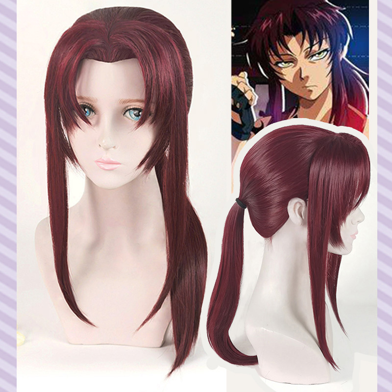 Anime Cosplay Long Black Hair - Yeni siyah lagün Rebecca Revy Cosplay