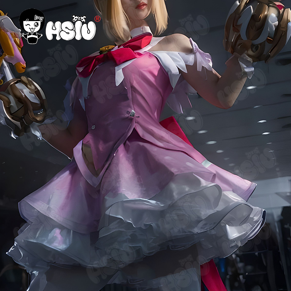 Cosplay Anime Pink Hair - Juno Cosplay Kostümü Peruk HSIU Sarı
