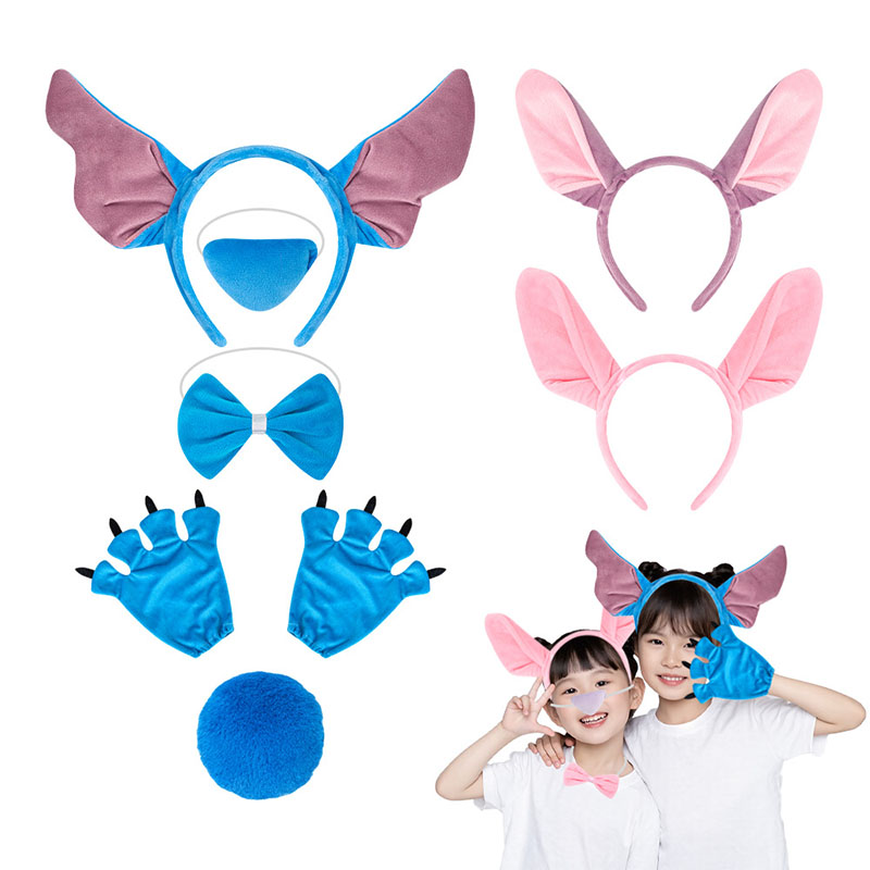 Cosplay Anime Pink Hair - Dikişli Melek Kafa Bandı Çok Fonksiyonlu