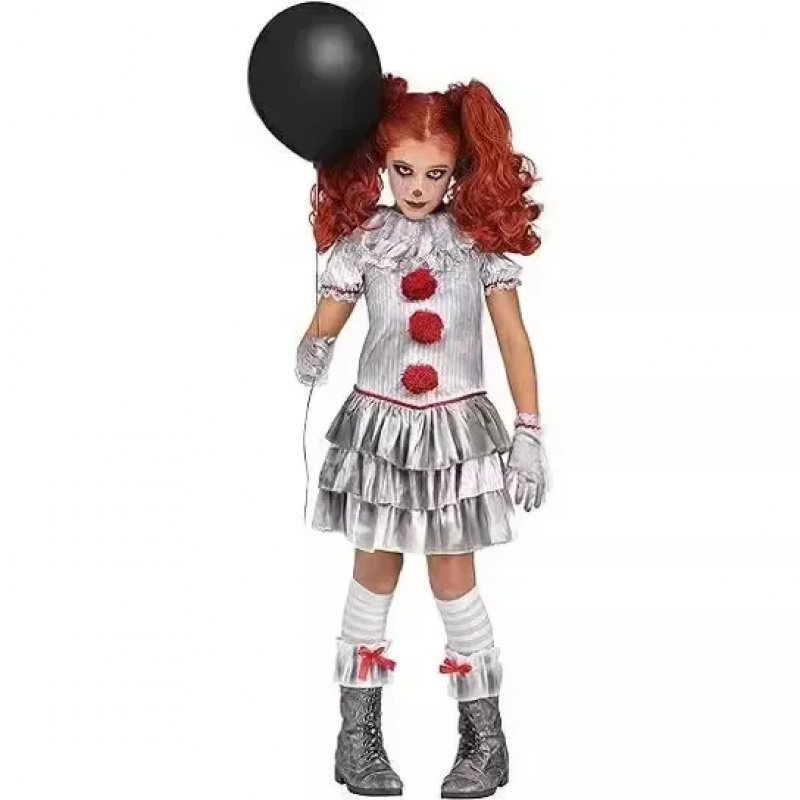 Anime Cosplay Little Girl - ABC123Halloween It Pennywise Küçük Kostümler Korkunç