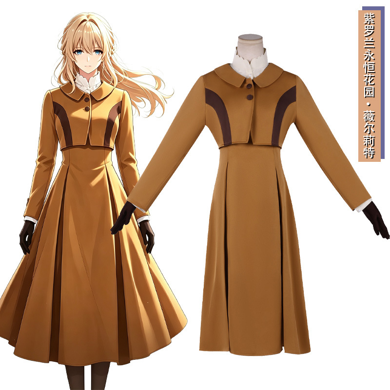 Violet Evergarden Dress - Kadın Violet Evergarden cosplay takımı, anime