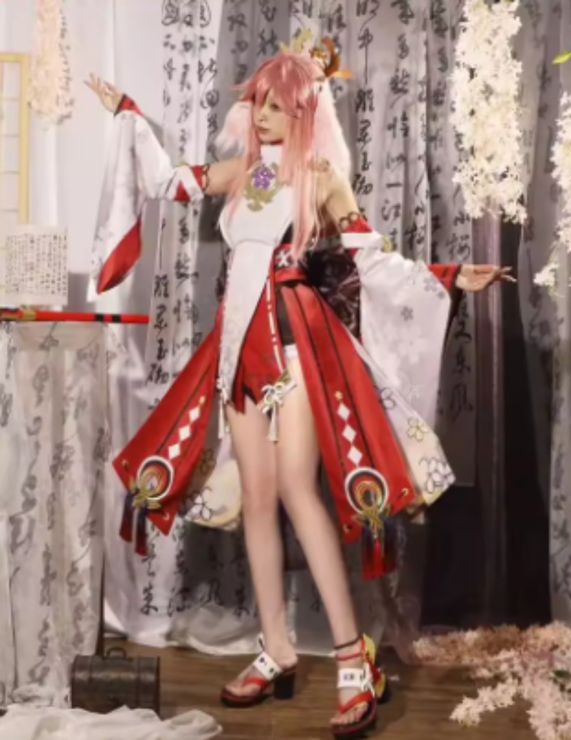 Genshin Etki Yae Miko Cosplay  - Anime Cosplay Kostüm incelemesi ve fiyatı