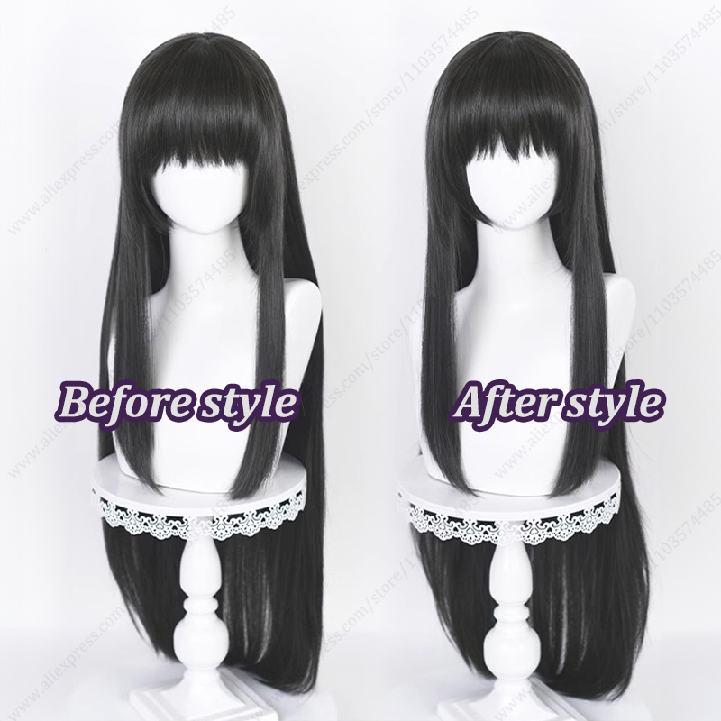Akemi Homura 90cm uzun düz siy - Anime Cosplay Long Black Hair incelemesi ve fiyatı