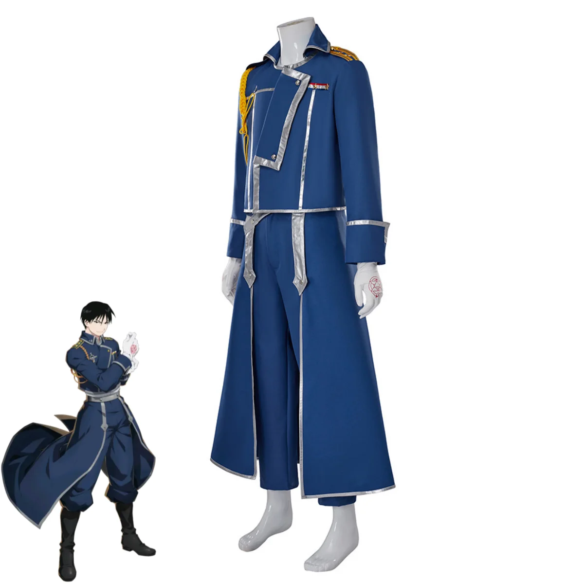 Mavi Mücadele Askeri Üniforma  - Fullmetal Alchemist Coat incelemesi ve fiyatı