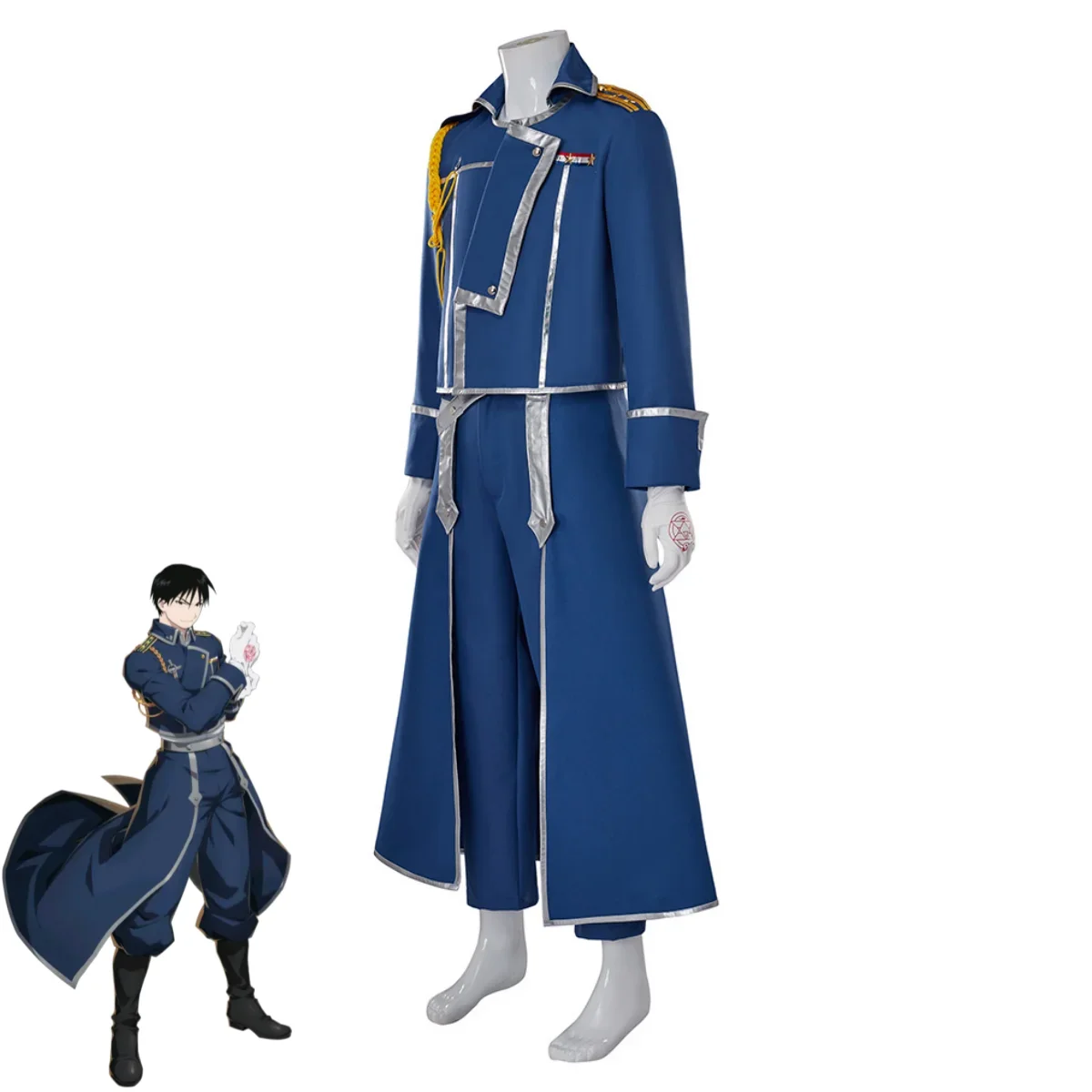 Mavi Mücadele Askeri Üniforma  - Fullmetal Alchemist Coat incelemesi ve fiyatı