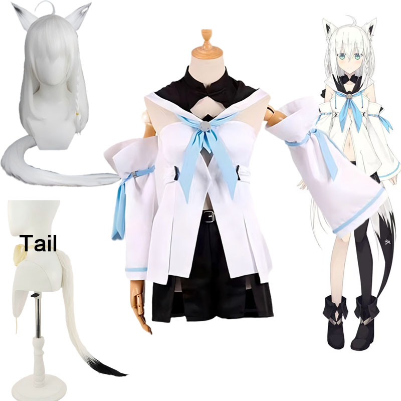 Vtuber Shirakami Fubuki Cospla - Anime Cosplay Meme incelemesi ve fiyatı