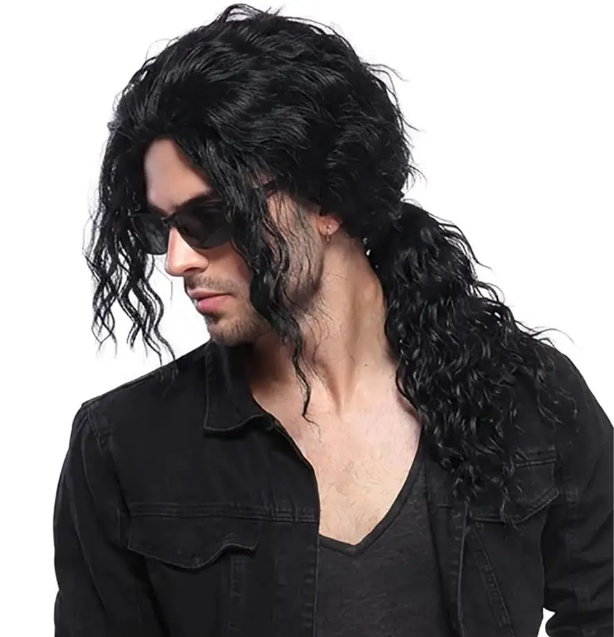 Anime Michael Jackson Cosplay  - Anime Cosplay Long Black Hair incelemesi ve fiyatı